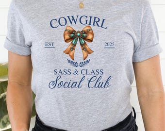 Camisa de club social con clase y descaro de vaquera, camisa de vaquera, camisa con temática del oeste, camisa de club social del oeste, camisa para vaquera
