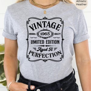 Vintage 60th Birthday Shirt, 1965 Vintage Birthday Shirt, Unisex 60th Birthday Shirt, Birthday Celebration Tee, Shirt for Him, Gift for Her