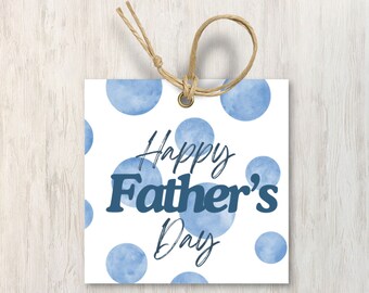 Fathers Day Gift Tag, Square Tag, Fathers Day Hang Tag, Printable Gift