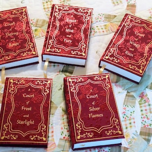 ACOTAR Full Series Cloth Custom Bound Books. A Court of Thorns and Roses Series Sarah J Maas Custom Special Edition Rebound