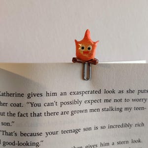Clay Bookmark Paperclip Figurine | Ghibli Inspired |  Cute |  Minimal | Bookish