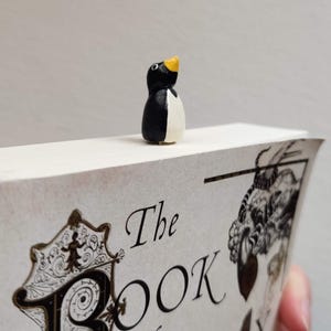 Clay Bookmark Paperclip Figurine | Penguin |  Cute | Bookish |