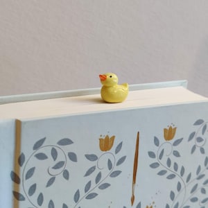 Clay Bookmark Paperclip Figurine | Rubber Duck |  Cute |  Minimal | Bookish