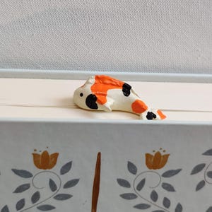 Clay Bookmark Paperclip Figurine or Ribbon Bookmark | Koi Fish |  Cute |  Minimal | Bookish