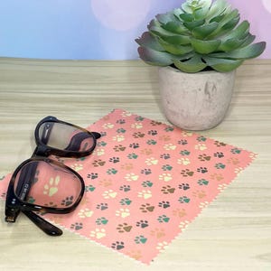 Dog paw print  glasses Cleaning Cloth,gift for art  lover,sunglasses cleaning cloth,gift for her,unique gift,Christmas gift