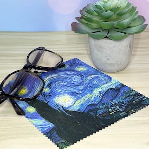 Starry Night glasses Cleaning Cloth,gift for art  lover,sunglasses cleaning cloth,gift for her,unique gift,Christmas gift