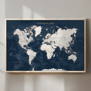 Vintage Weltkarte als besonderes Geschenk für Paare oder Paare