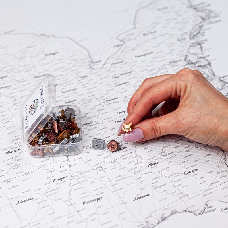 Map Car Pin Custom Logo Map Push Pins: 3D Printed Branded Map Markers (set of 10 ...