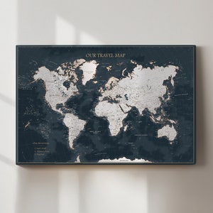 Custom Push Pin Map – Personalized Travel Gift for Couples