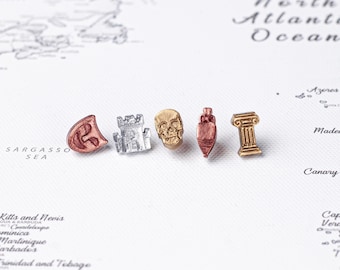 Culture & Heritage Map Push Pins – Travel Map Set (10 Icons)