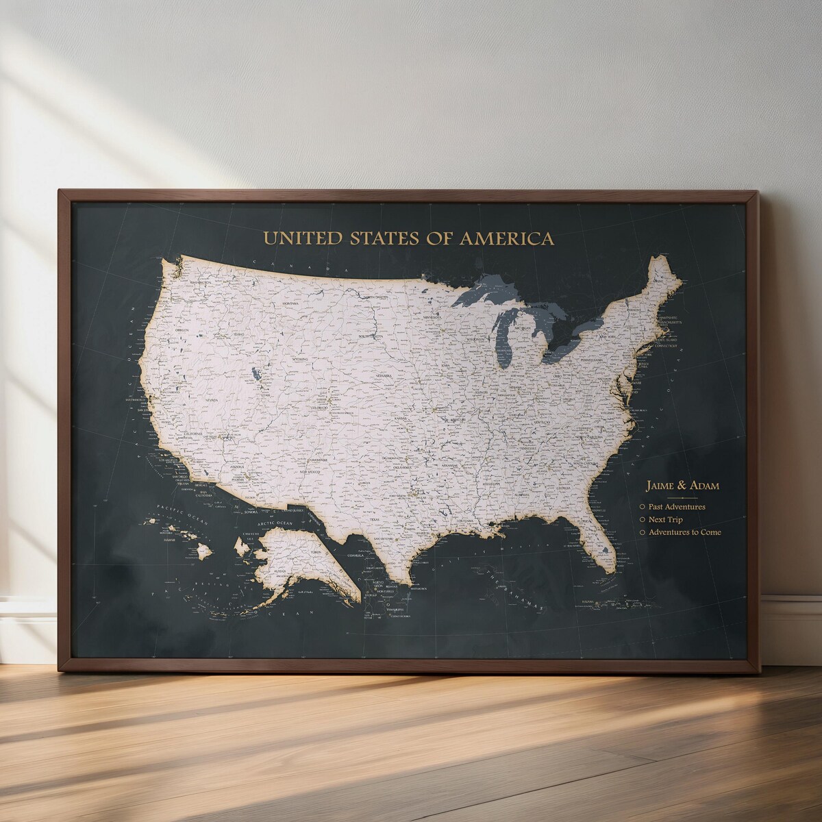 US Push Pin Map | Large USA Map With Pins | US Travel & Wall Map of United States - Etsy