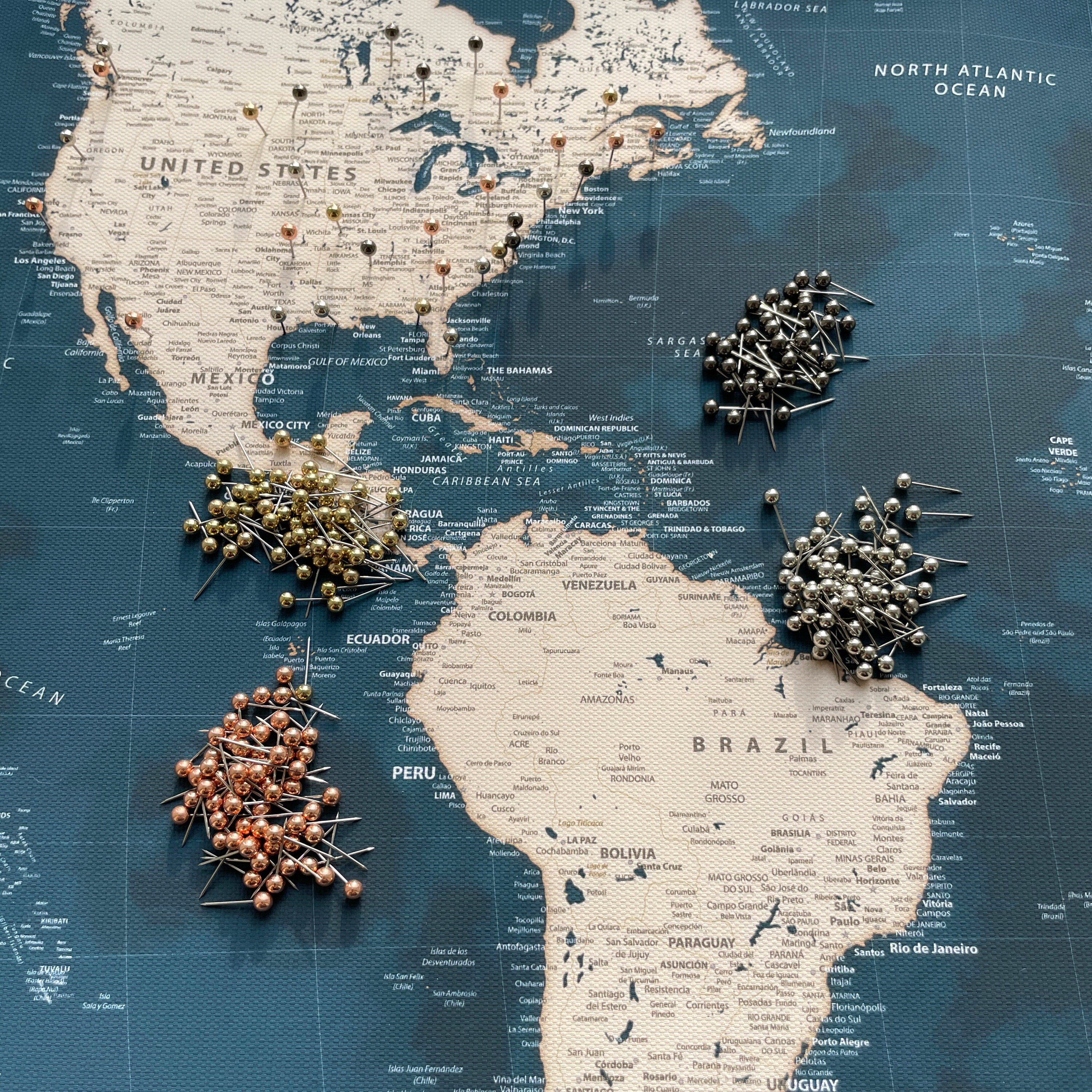 Map Car Pin Map Push Pins Set – Colored Travel Map Markers - Etsy