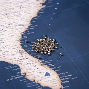 Map Car Pin Map Push Pins Set – Colored Travel Map Markers - Etsy