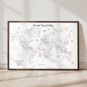 Pin Reise Weltkarte, personalisiertes Geschenk, weiße Farbe