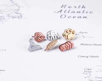 Map Push Pins • Nature & Wildlife Icons (Set of 10, Choose Icon)