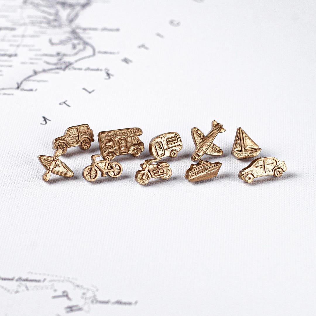 Map Push Pins – 3D Icons | Transport Mix Pro (fixed Set of 10) - Etsy