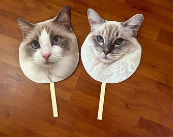 Groot hoofd op stok, gezicht huisdier op stok, hond grote hoofden, kat grote hoofden, cadeau voor hond moeder, cadeau voor eigenaren van gezelschapsdieren, bruiloft rekwisieten, fotohokje prop