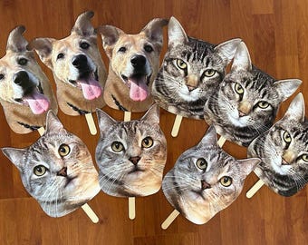Custom Face on a Stick-Funny Photo Booth Prop,Party Decor,Pet or Person Cutout