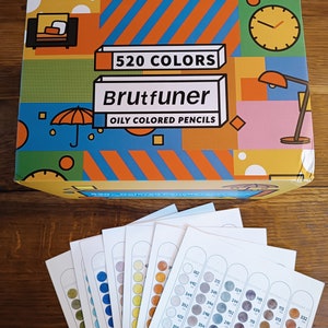 Nuancier Brutfuner 520 boîte jaune Yellow box trié par couleur imagem 2