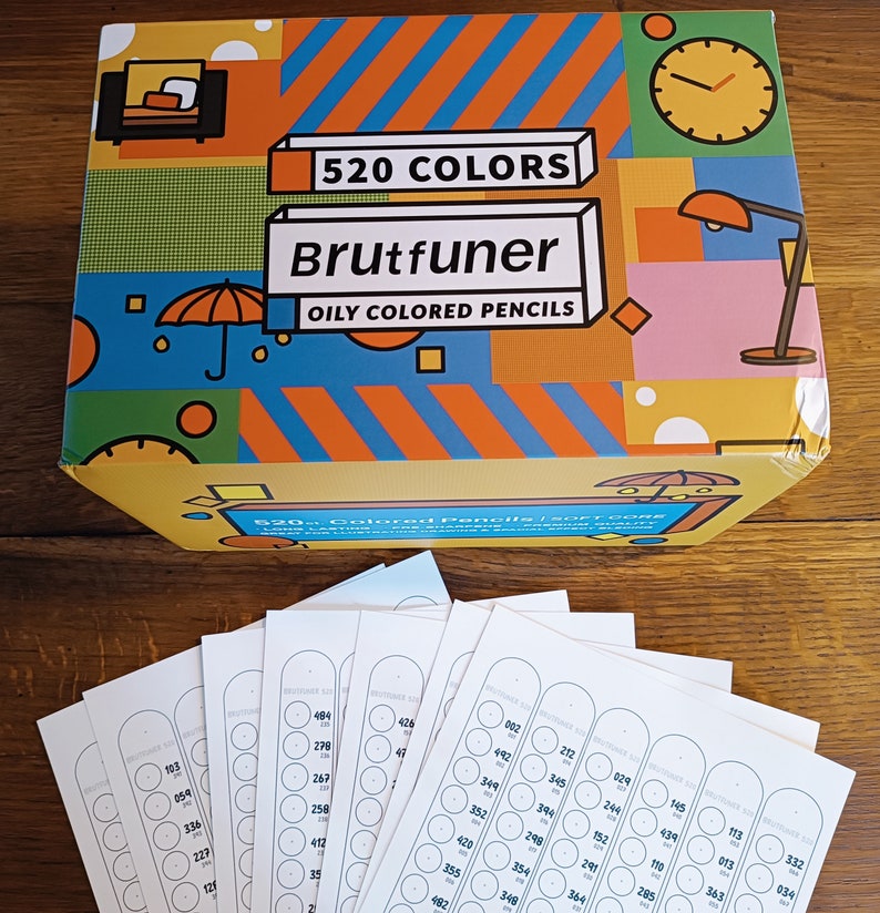 Brutfuner 520 kleurenkaart gele doos Gele doos gesorteerd op kleur afbeelding 1