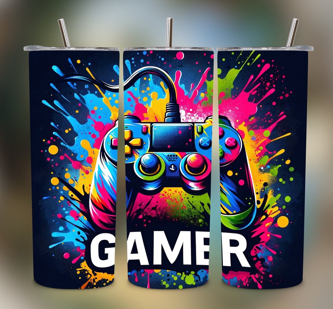 Gaming Controller Tumbler Wrap | Gift for Gamer | Console Gaming 20 Oz ...