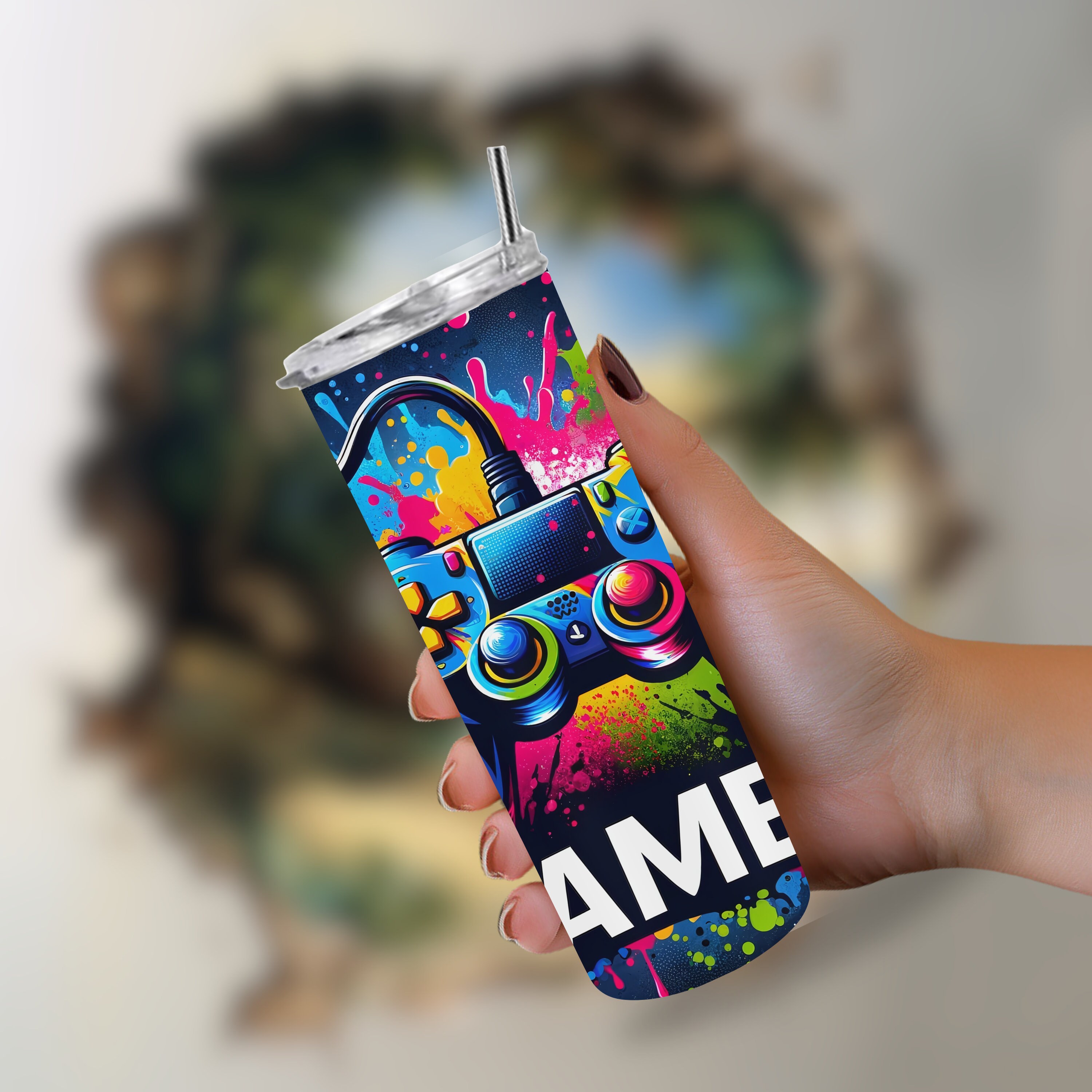Gaming Controller Tumbler Wrap | Gift for Gamer | Console Gaming 20 Oz ...