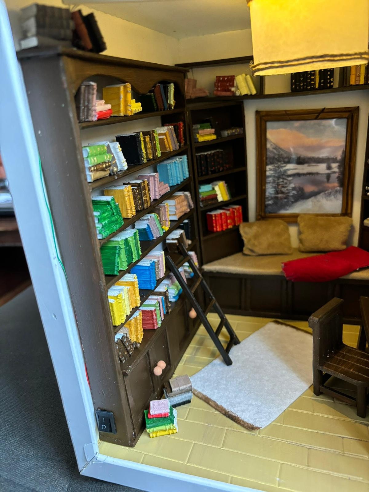 Diorama Miniature Room Bookcase Book Nook - Etsy