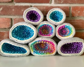 Small Crocheted Geodes