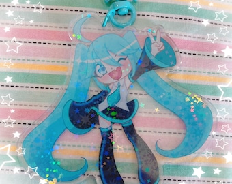 Hatsune Miku Holographic Acrylic Keychain