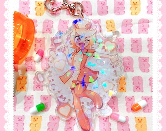 Love Ward ft Kagamine Rin - Holographic Acrylic Keychain