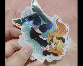 Meltdown ft Kagamine Rin - Holographic Vinyl Sticker
