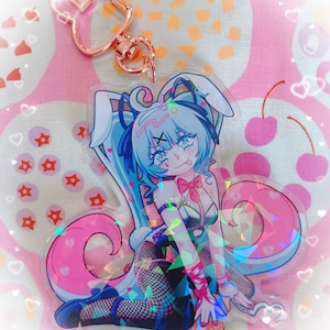 Rabbit Hole ft Hatsune Miku Acrylic Keychain