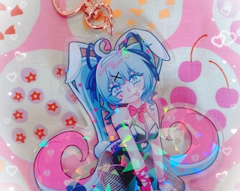 Rabbit Hole ft Hatsune Miku Acrylic Keychain