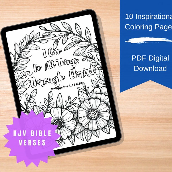 How God Sees You - Inspirational Bible Verse Coloring Pages for Teen Girls | Ten Page PDF Download for Christian Teen Sunday School | KJV