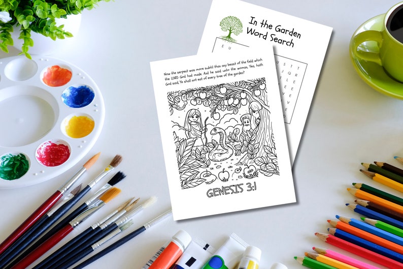 Bible Story Coloring Pages Activity | the Story of Adam & Eve ...