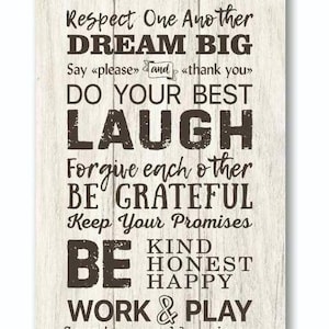 Wooden Sign Family Rules - Family Rules Sign Wall Decor 300х150mm, Family Mission Statement Sign, New Family Gift, Anniversary Gifts Couples