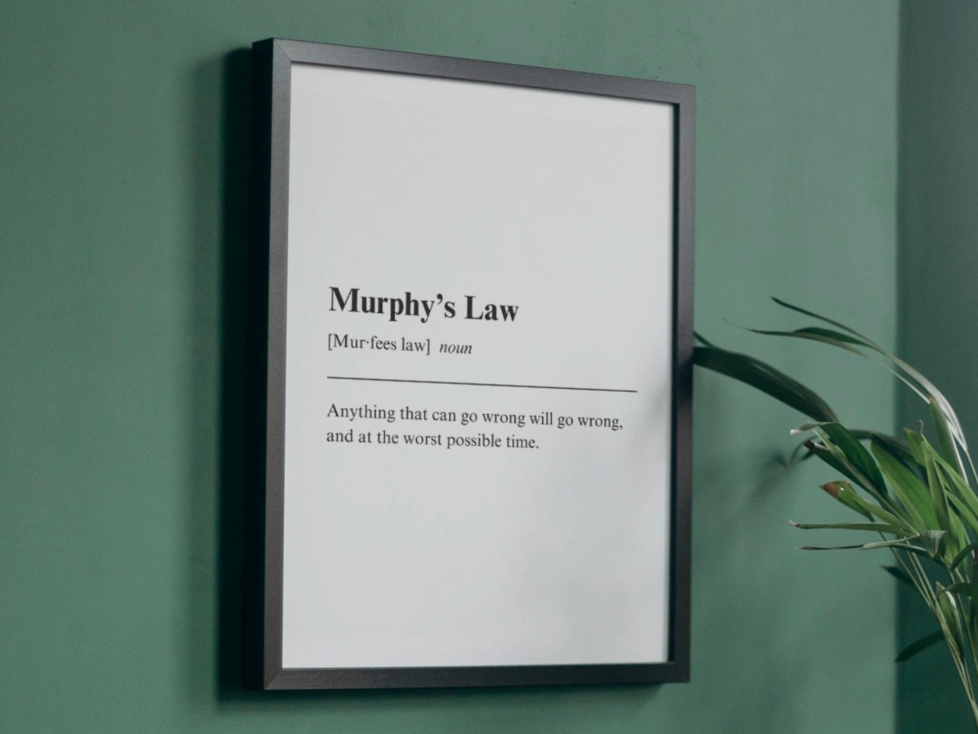 Murphy's Law Poster: Adding Humor and Resilience to Your Workplace ...