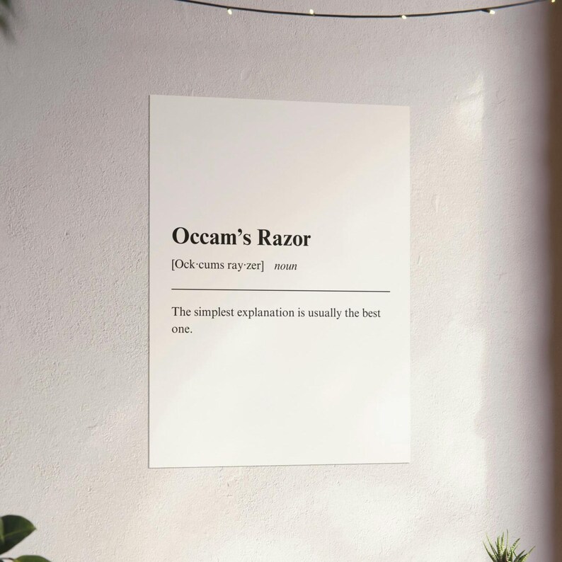 Occam's Razor Poster: Streamlining Solutions for Business Success ...