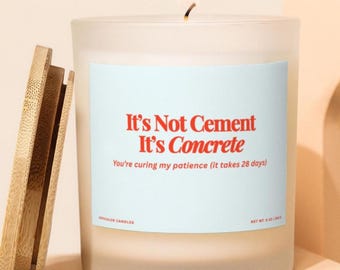 Funny Civil Engineer Gift, It's Concrete, Engineer Gifts for New Grad, Engineer Graduation, Structural Engineer Christmas Gift, Soy Candle