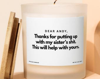 Grappige zwager kaars, zwager cadeau van schoonzus, zwager verjaardagscadeau, zwager kerstcadeau, propcadeau