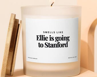 College Acceptance Gift for High School Grad, Going to College, College Announcement, Graduation Party Candle, High School Graduate Gift