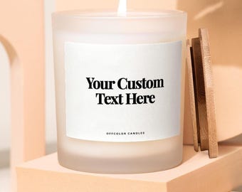 Custom Candle, Blank Label Candle, Private Label Candle, Custom Logo, Personalized Candle, Gift for Her, Best Friend Gift, Funny Candles