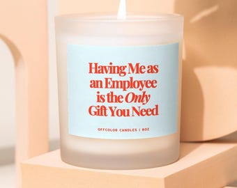 Thank You Gift for Boss, Funny Candle Gift, Boss Gifts, Gift for Manager, Office Party Gift, Boss Appreciation, Gift for Supervisor
