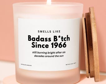 60th Birthday Candle, 60th Birthday Gift for Her, Personalized Gift, Funny Candle, Mom Birthday Gift, Born in 1966, Sixty Birthday