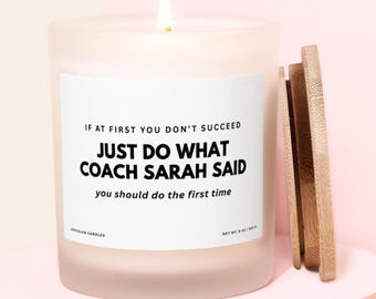 Personalized Coach Gift, Funny Candle Gift for Coach, End of Season Gift, Thank You Coach, Soccer Coach Gift, Basketball Coach Gift
