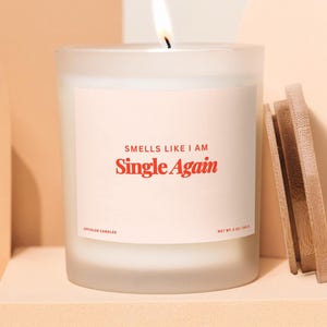 Smells Like I'm Single Again Gifts, Breakup candle, Life without a Narcissist, Getting Divorced gift, Divorce Party, Just divorced gift