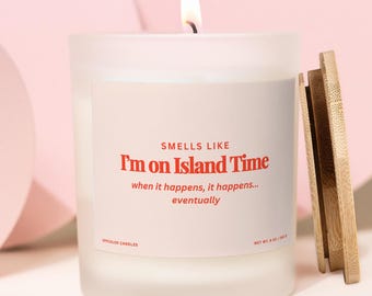 I'm on Island Time Candle, Hawaii Gift, Beach Lover Gift, Hawaii Vacation Family Travel Gift, Beach Vacation, Island Vibes, Coastal Beach