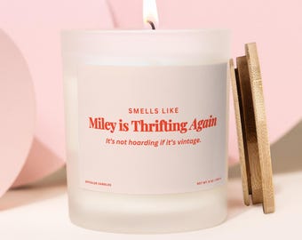 Thrifting Again Gift for Thrifting Lover, Funny Candle for Thrifter Vintage Lover, Second Hand Love, Vintage Humor Soy Candle, Antique Lover