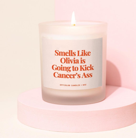 Custom Cancer Gift, Breast Cancer, Cancer Survivor Gift, Chemo Care Package, Funny Candle, Cheer Up Gift, Chemo Gift, Cancer Sucks