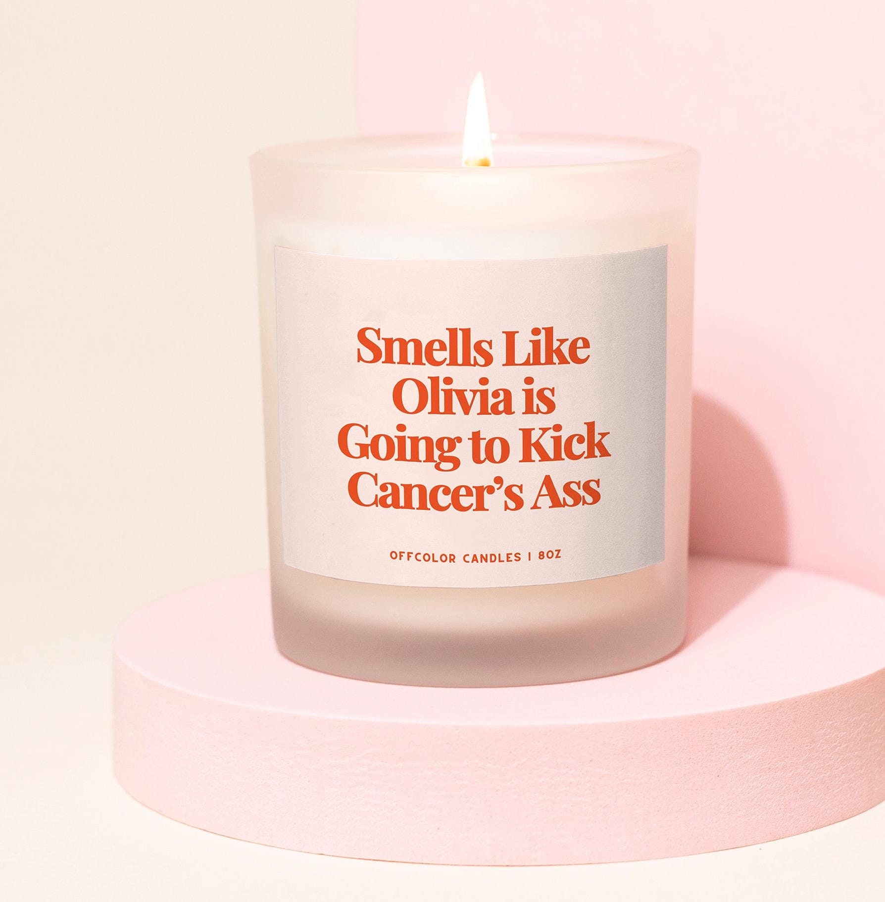 Custom Cancer Gift, Breast Cancer, Cancer Survivor Gift, Chemo Care Package, Funny Candle, Cheer Up Gift, Chemo Gift, Cancer Sucks